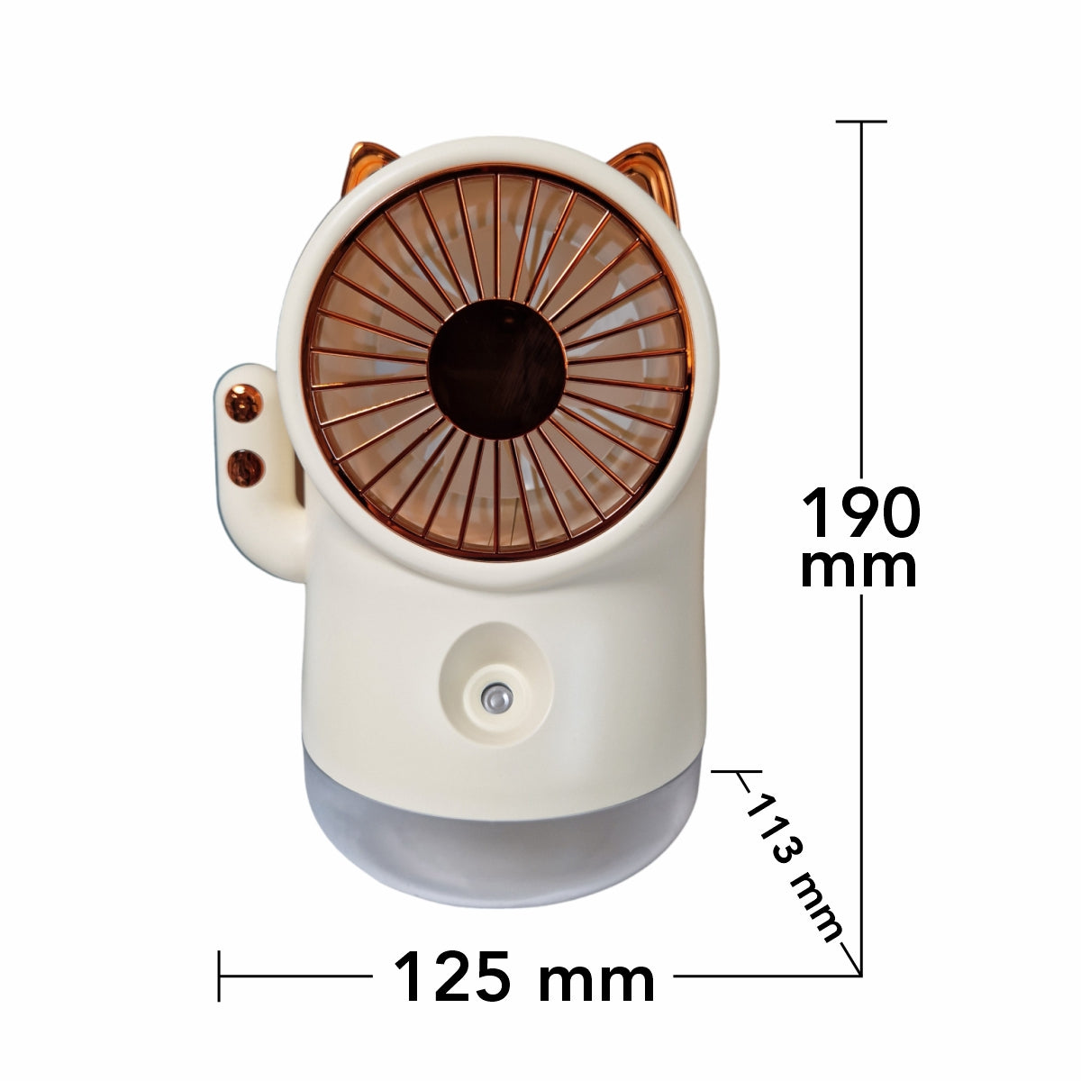 Umidificator cu ventilator si aromaterapie pentru copii, Naimeed D6073, Crem, 125x190x113mm