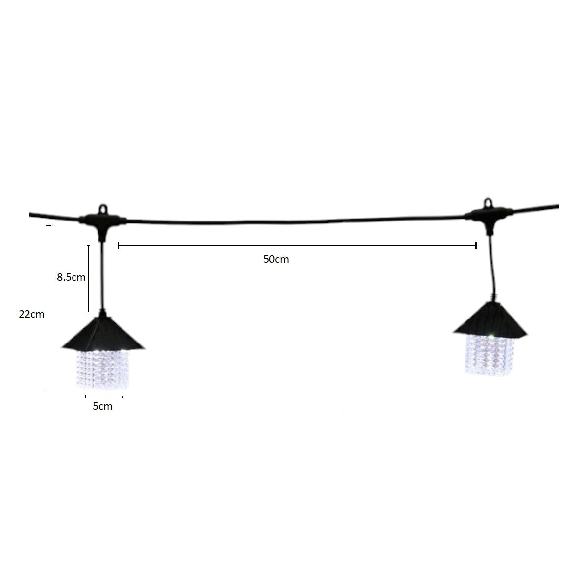 Ghirlanda luminoasa, decorativa, interconectabila, Naimeed D6076, 5m, 10 Becuri LED, Multicolor