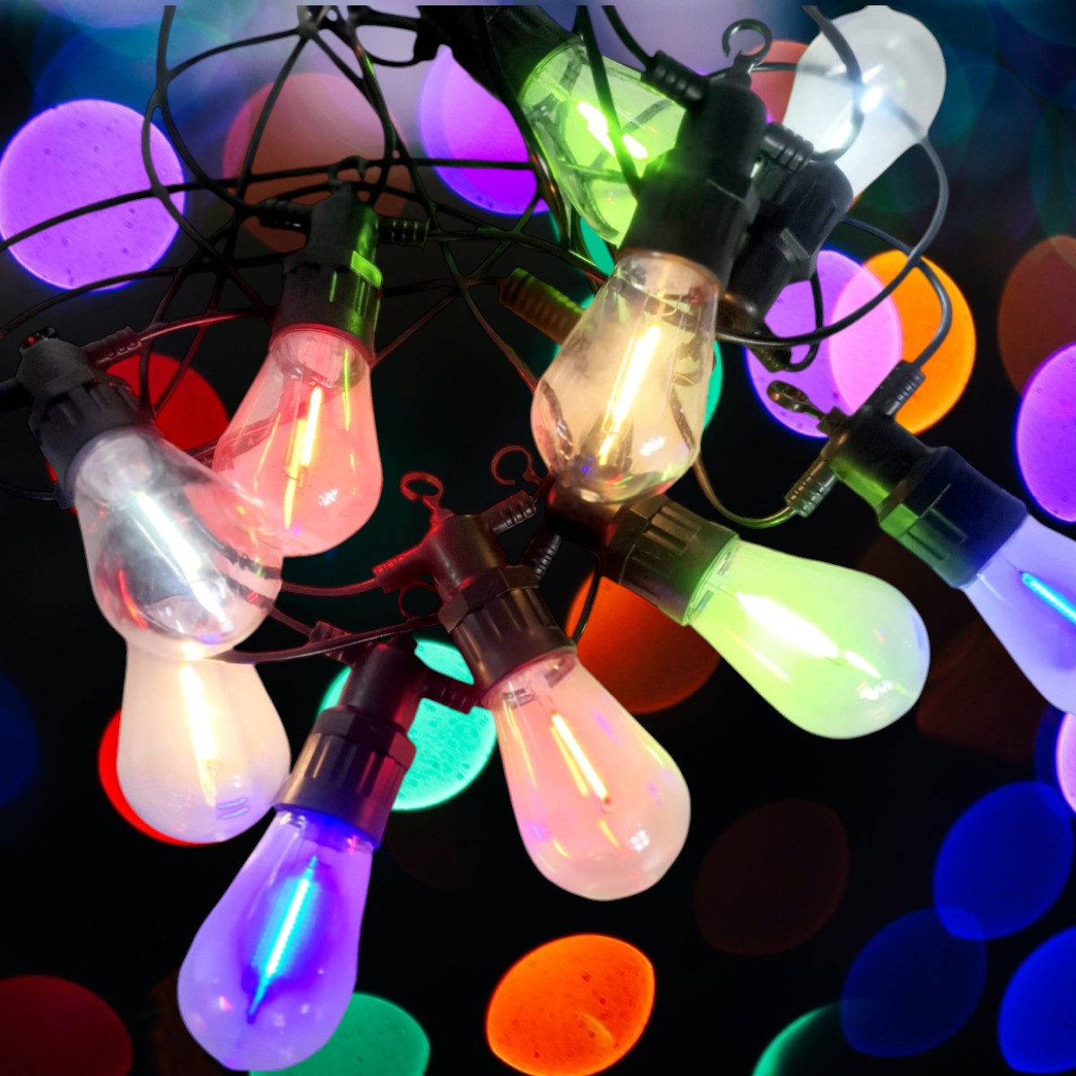 Ghirlanda luminoasa, decorativa, interconectabila, Naimeed D6082, 5m, 10 Becuri LED, Lumina Multicolor