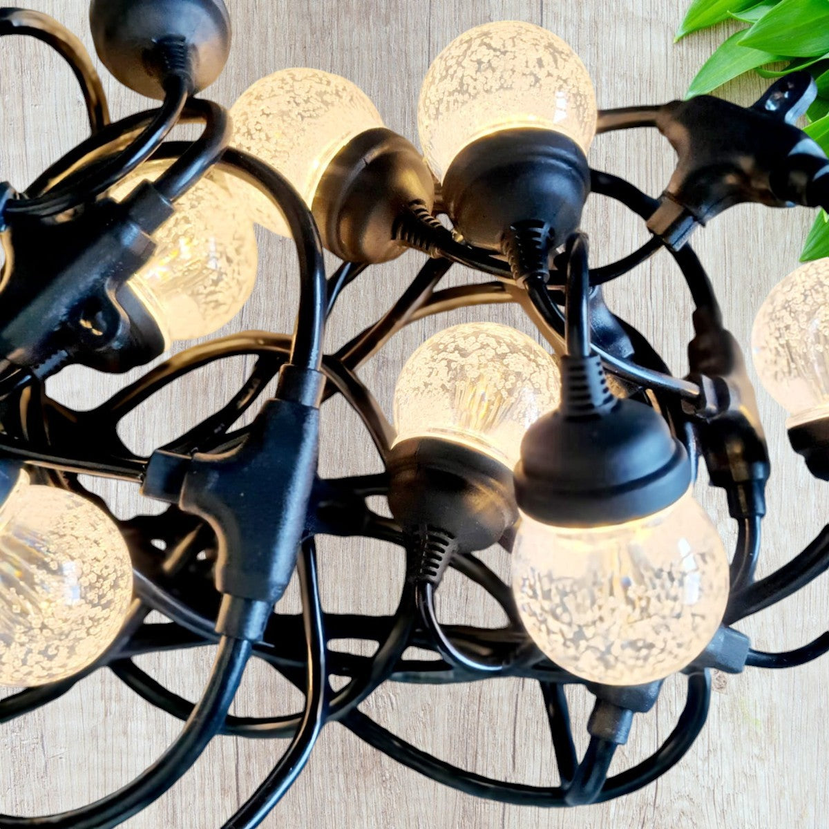 Ghirlanda luminoasa, solara, decorativa, interconectabila, Naimeed D6099, 5m, 10 Becuri LED, Lumina Alb Cald