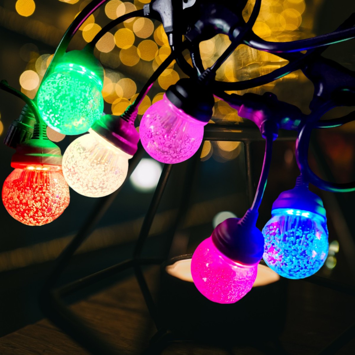 Ghirlanda luminoasa, decorativa, interconectabila, Naimeed D6102, 5m, 10 Becuri LED, Lumina Multicolor