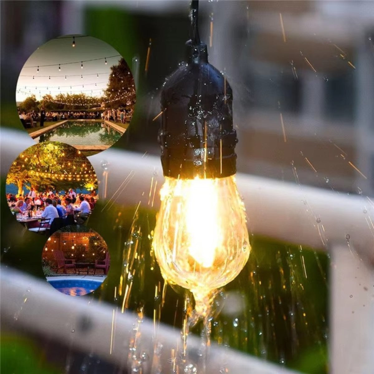 Ghirlanda luminoasa, solara, decorativa, interconectabila, Naimeed D6079, 5m, 10 Becuri LED, Lumina Multicolor