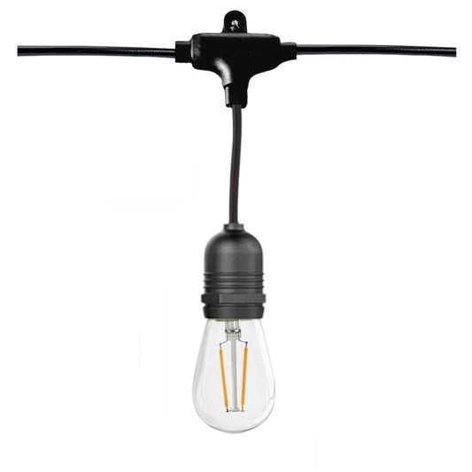 Set 10 becuri LED E27, doua filamente 2W, 220V, pentru ghirlanda, Naimeed D6130, Lumina Alb Cald