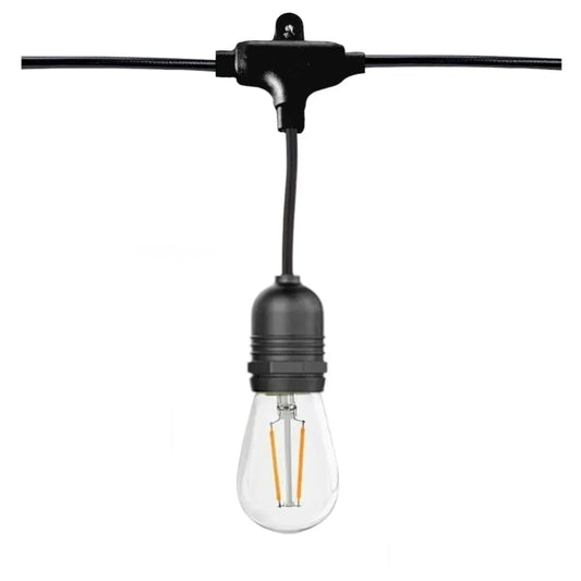 Set 10 becuri LED E27, doua filamente 2W, 220V, pentru ghirlanda, Naimeed D6130, Lumina Alb Cald - 221.ro