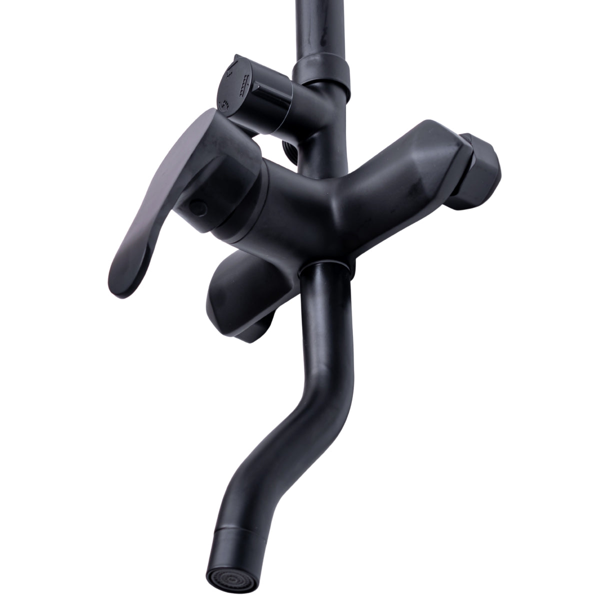 Coloana de dus, cu para fixa si para mobila, Naimeed D6134, 3 functii, otel inoxidabil, Negru
