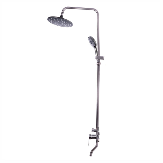 Coloana de dus, cu para fixa si para mobila, Naimeed D6136, 3 functii, otel inoxidabil, Argintiu