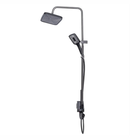 Coloana de dus, cu para fixa si para mobila, Naimeed D6138, 4 functii, otel inoxidabil, Argintiu - 221.ro