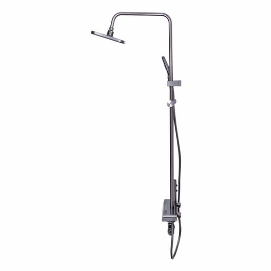 Coloana de dus, cu para fixa si para mobila, Naimeed D6143, 4 functii, otel inoxidabil, Argintiu