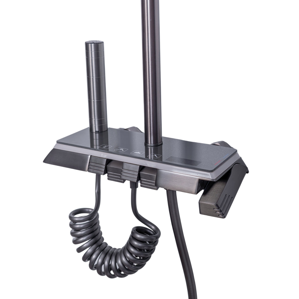 Coloana de dus, cu para fixa si para mobila, Naimeed D6143, 4 functii, otel inoxidabil, Argintiu