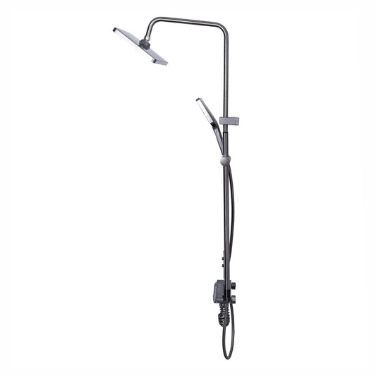 Coloana de dus, cu para fixa si para mobila, Naimeed D6144, 4 functii, otel inoxidabil, Argintiu - 221.ro