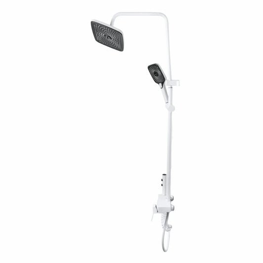 Coloana de dus, cu para fixa si para mobila, Naimeed D6149, 4 functii, otel inoxidabil, Alb - 221.ro