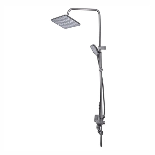 Coloana de dus, cu para fixa si para mobila, Naimeed D6157, 4 functii, otel inoxidabil, Gri - 221.ro