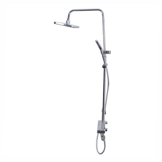 Coloana de dus, cu para fixa si para mobila, Naimeed D6160, 4 functii, otel inoxidabil, Gri