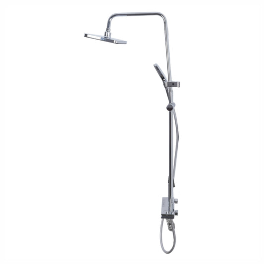 Coloana de dus, cu para fixa si para mobila, Naimeed D6161, 4 functii, otel inoxidabil, Argintiu