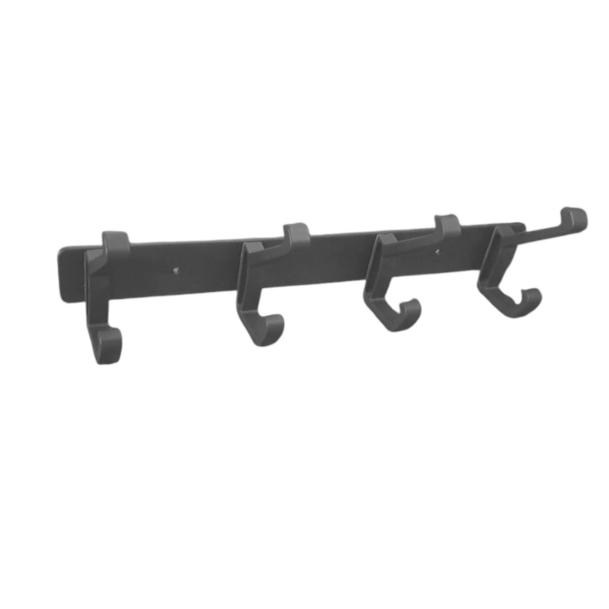 Cuier de perete modern cu 4 carlige duble, aluminiu, Naimeed D6167, Gri