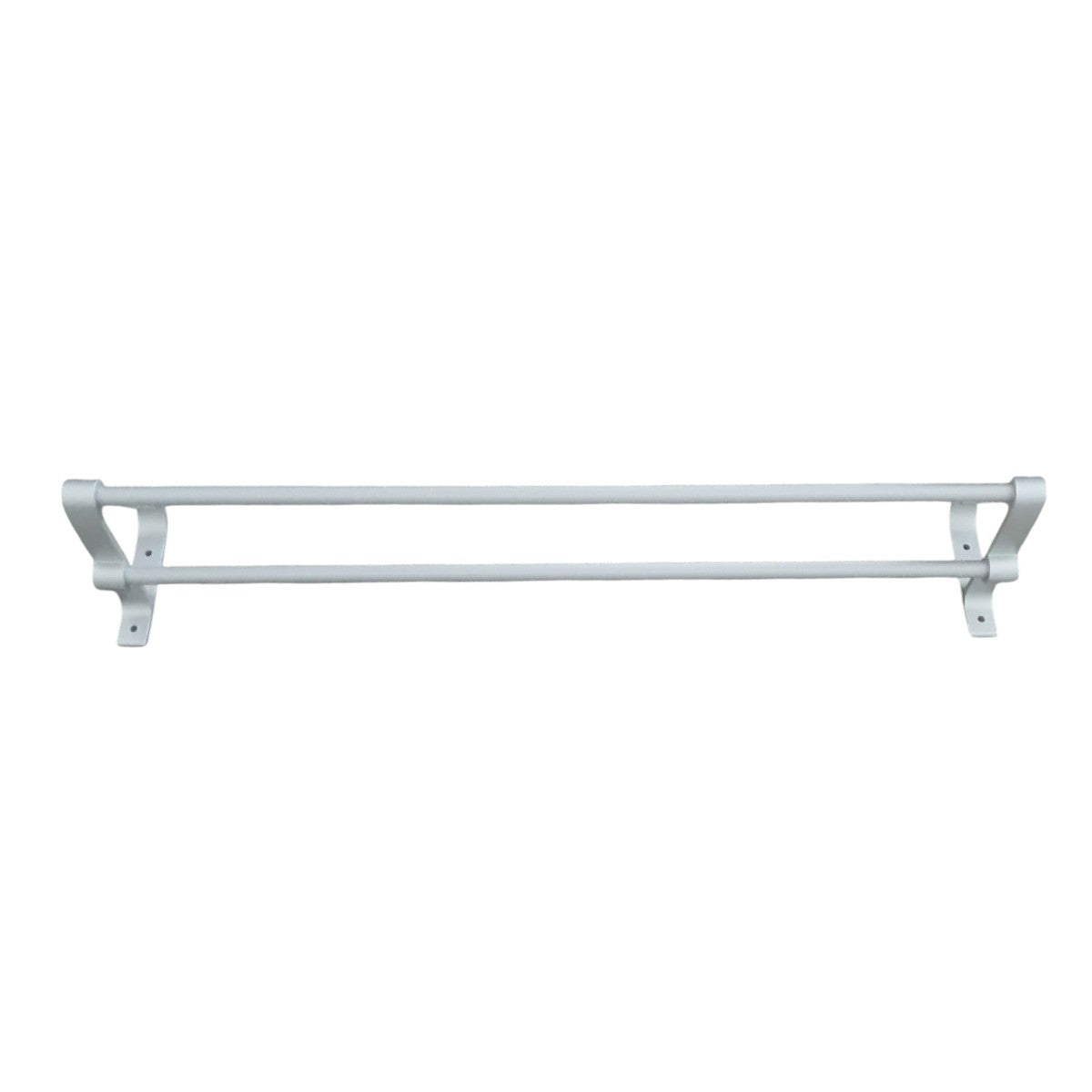 Suport dublu pentru prosoape, aluminiu, 58x12.5cm, Naimeed D6170, Argintiu