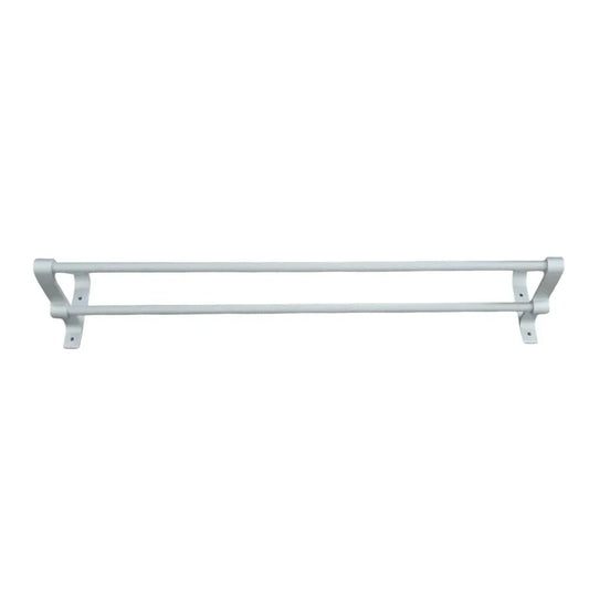 Suport dublu pentru prosoape, aluminiu, 58x12.5cm, Naimeed D6170, Argintiu - 221.ro