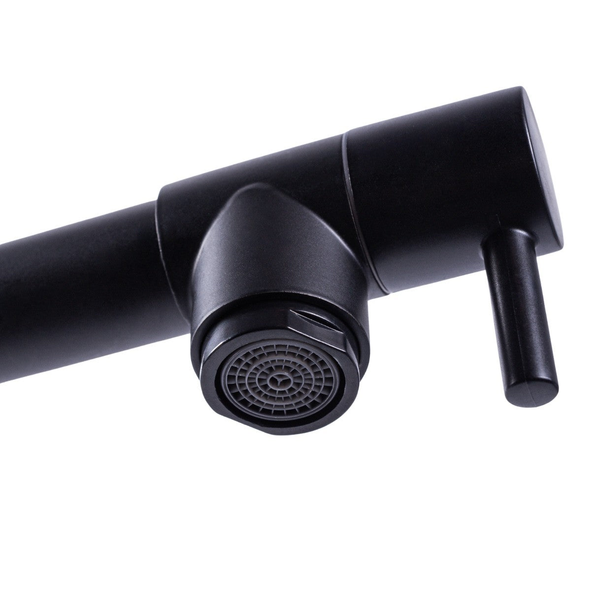 Baterie chiuveta de bucatarie, rotire 360°, multifunctionala, cu design modern si furtun flexibil, Naimeed D6180, Negru