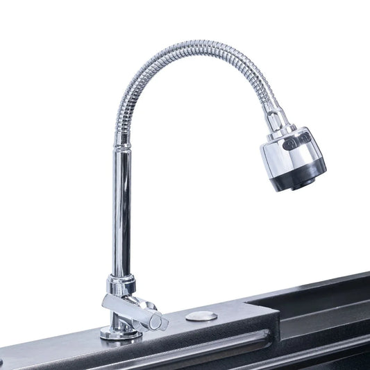 Baterie chiuveta pentru o singura alimentare cu apa, (cald sau rece), rotire 360°, cu doua moduri de jet ajustabil, Naimeed D6183, Argintiu - 221.ro