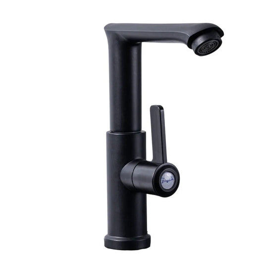 Baterie chiuveta pentru o singura alimentare cu apa, (cald sau rece), design modern, Naimeed D6184, Negru mat - 221.ro