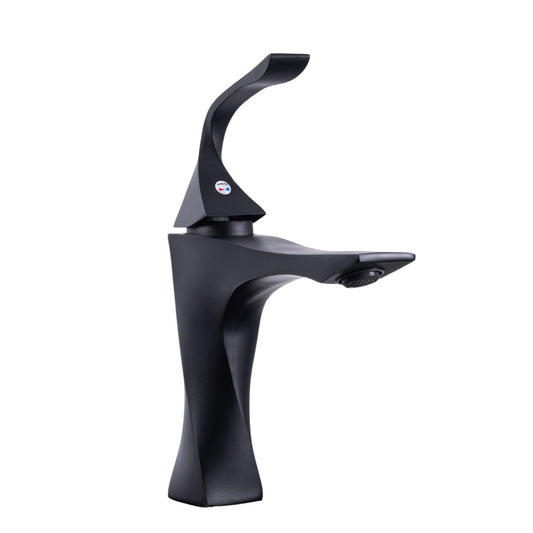 Baterie pentru baie cu design modern, Naimeed D6202, Negru mat