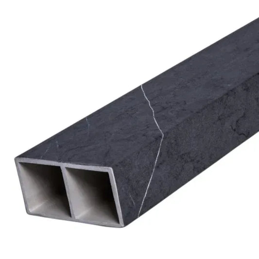 Set 5 profile Rectangular Decorativ Ranforsat WPC, Naimeed D6212, 260x10x5cm, Gri marmura - 221.ro