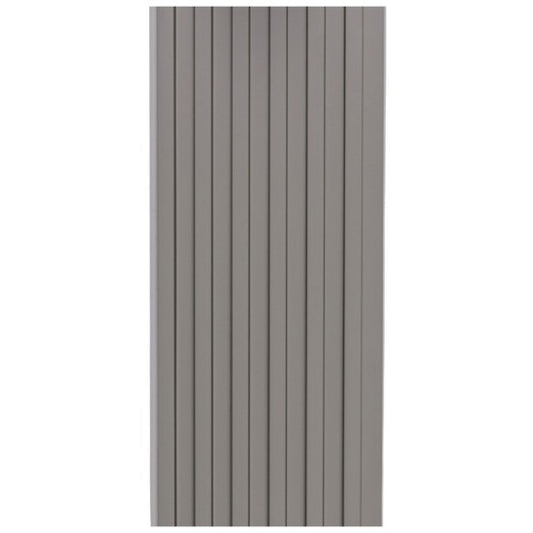 Set 5 panouri decorative, riflaj WPC, cu 6 caneluri, Naimeed D6221, 260x17x1.8cm, Gri deschi