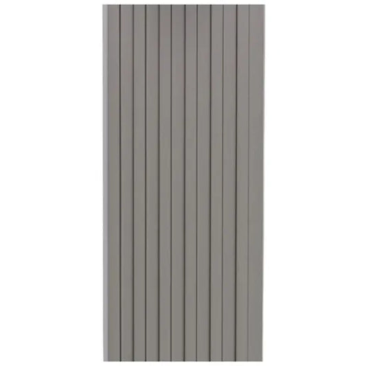 Set 5 panouri decorative, riflaj WPC, cu 6 caneluri, Naimeed D6221, 260x17x1.8cm, Gri deschi - 221.ro