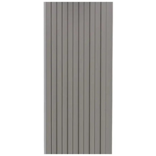 Set 5 panouri decorative, riflaj WPC, cu 6 caneluri, Naimeed D6221, 260x17x1.8cm, Gri deschi - 221.ro