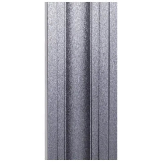 Set 5 panouri decorative, riflaj WPC, Naimeed D6228, 260x18x1.8cm, Gri metalizat - 221.ro