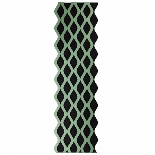 Panou riflaj acustic decorativ, MDF si pasla, Naimeed D6240, 240x30x1.8cm, Verde