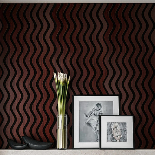 Set 6 Panouri riflaj acustic decorativ, MDF si pasla, Naimeed D6244, 240x30x1.8cm, Visin