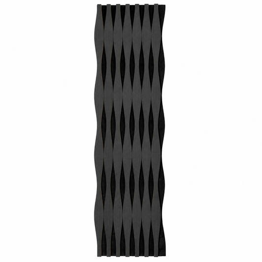 Panou riflaj acustic decorativ, MDF si pasla, Naimeed D6251, 240x30x1.8cm, Stejar Negru