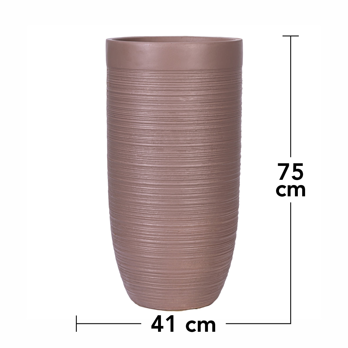 Ghiveci ecologic, Eco-friendly, Naimeed D6340, Mare, din materiale minerale, Maro, 75X41x41cm