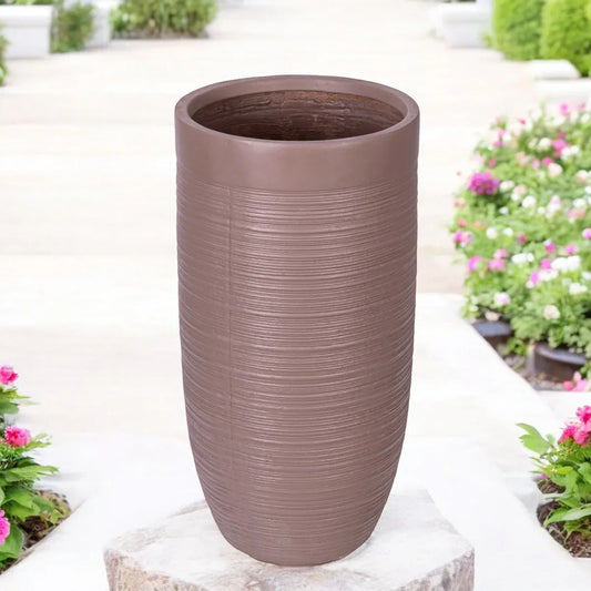 Ghiveci ecologic, Eco-friendly, Naimeed D6340, Mic, din materiale minerale, Maro, 68x30x30cm - 221.ro