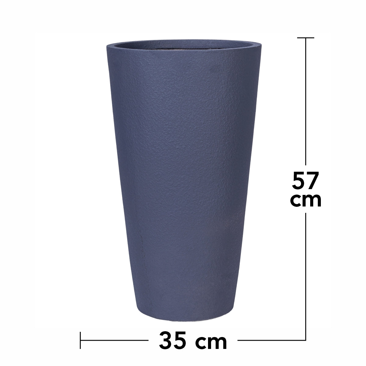 Ghiveci ecologic, Eco-friendly, Naimeed D6341, Mediu, din materiale minerale, Gri, 57x35x35cm