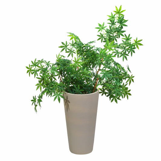 Ghiveci ecologic, Eco-friendly, Naimeed D6342, Mediu, din materiale minerale, Crem, 65x35x35cm