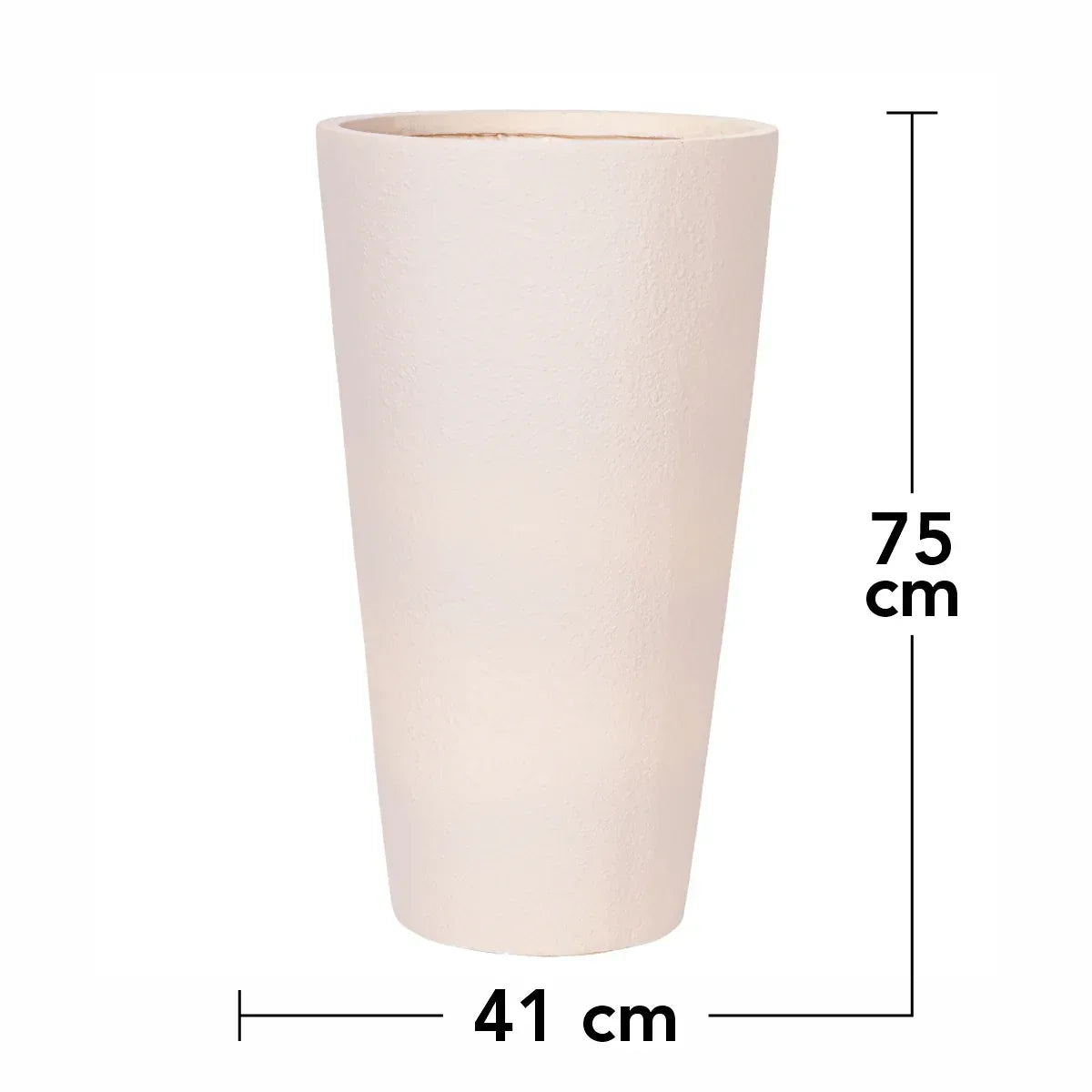 Ghiveci ecologic, Eco-friendly, Naimeed D6342, Mare, din materiale minerale, Crem, 75X41x41cm - 221.ro