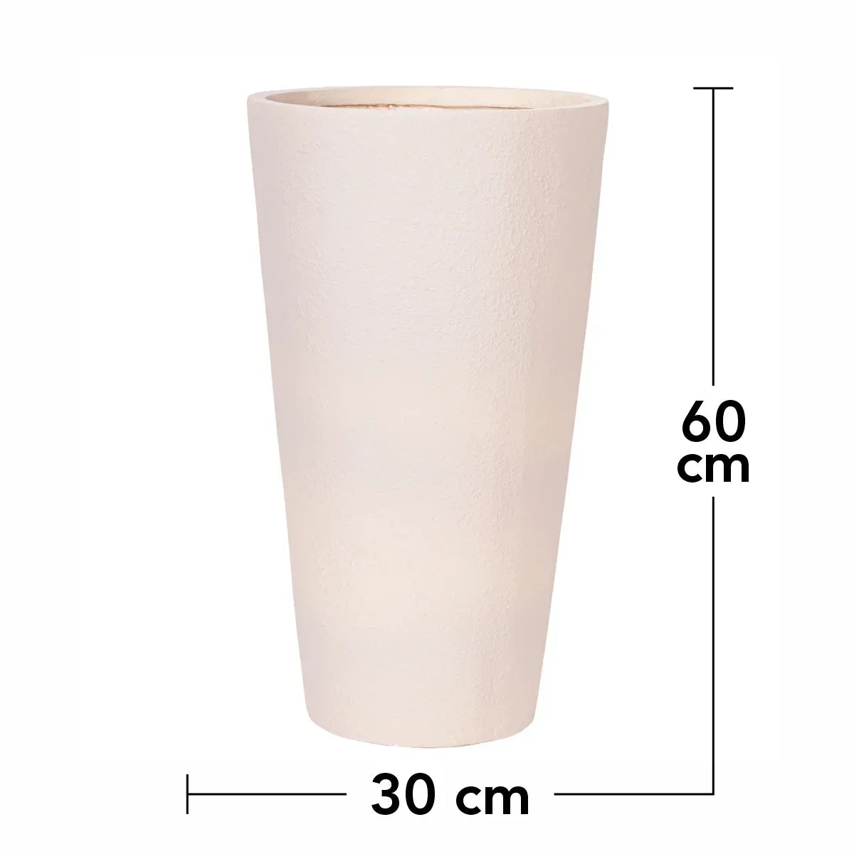 Ghiveci ecologic, Eco-friendly, Naimeed D6342, Mic, din materiale minerale, Crem, 60x30x30cm - 221.ro
