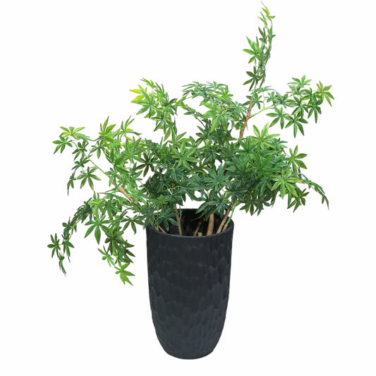 Ghiveci ecologic, Eco-friendly, Naimeed D6343, Mediu, din materiale minerale, Negru, 56x36x36cm - 221.ro