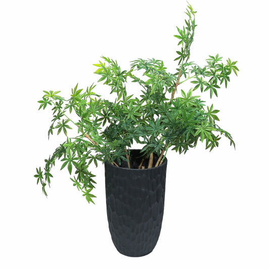 Ghiveci ecologic, Eco-friendly, Naimeed D6343, Mare, din materiale minerale, Negru, 75X43x43cm