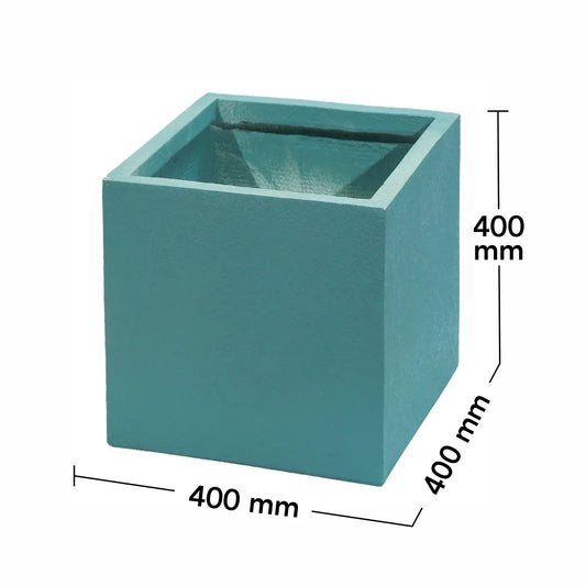 Ghiveci ecologic, Eco-friendly, Naimeed D6347, Mediu, din materiale minerale, Verde, 40x40x40cm - 221.ro