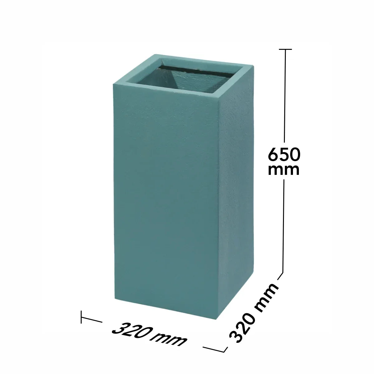 Ghiveci ecologic, Eco-friendly, Naimeed D6348, Mediu, din materiale minerale, Verde, 65x32x32cm - 221.ro
