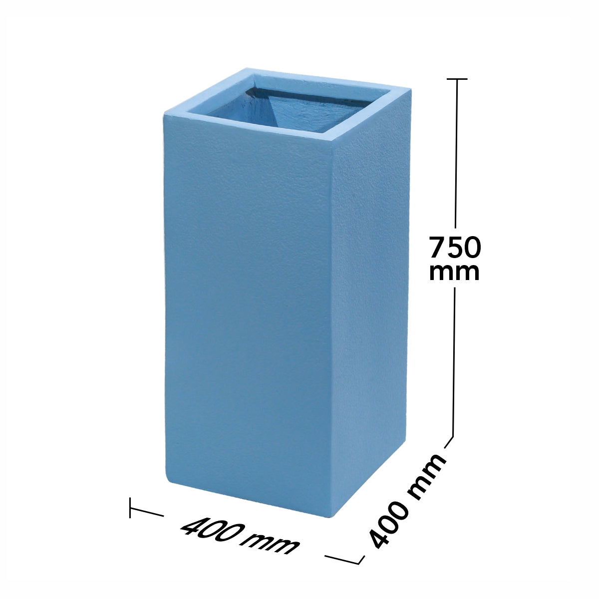Ghiveci ecologic, Eco-friendly, Naimeed D6349, Mare, din materiale minerale, Albastru, 75x40x40cm