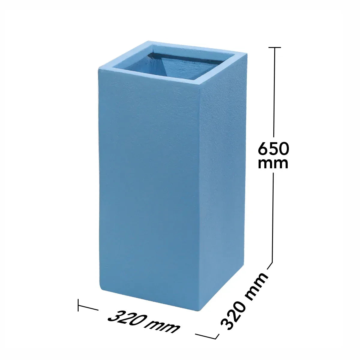 Ghiveci ecologic, Eco-friendly, Naimeed D6349, Mediu, din materiale minerale, Albastru, 65x32x32cm - 221.ro