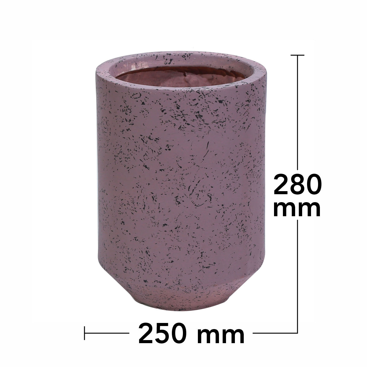 Ghiveci ecologic, Eco-friendly, Naimeed D6351, Mic, din materiale minerale, Mov, 28x25x25cm