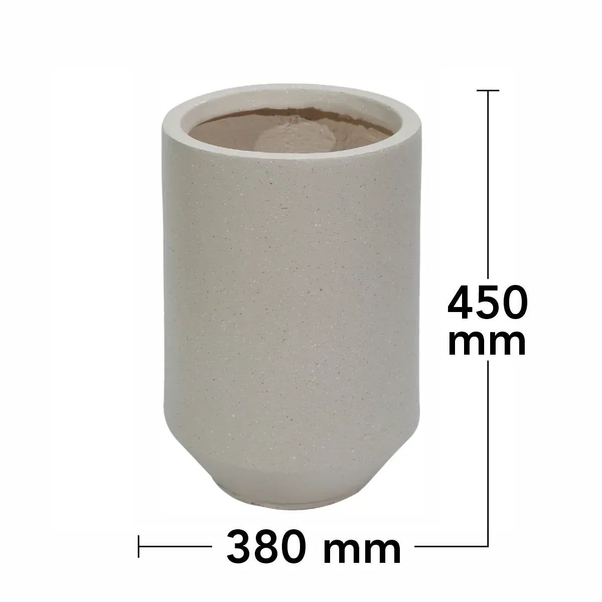 Ghiveci ecologic, Eco-friendly, Naimeed D6352, Mare, din materiale minerale, Crem, 45x38x38cm - 221.ro