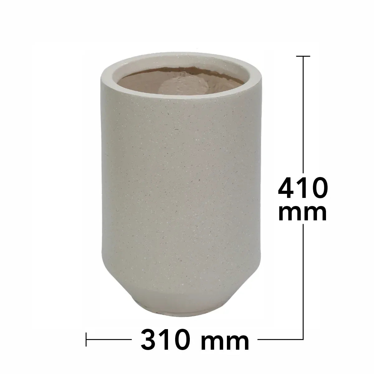 Ghiveci ecologic, Eco-friendly, Naimeed D6352, Mediu, din materiale minerale, Crem, 41x31x31cm - 221.ro