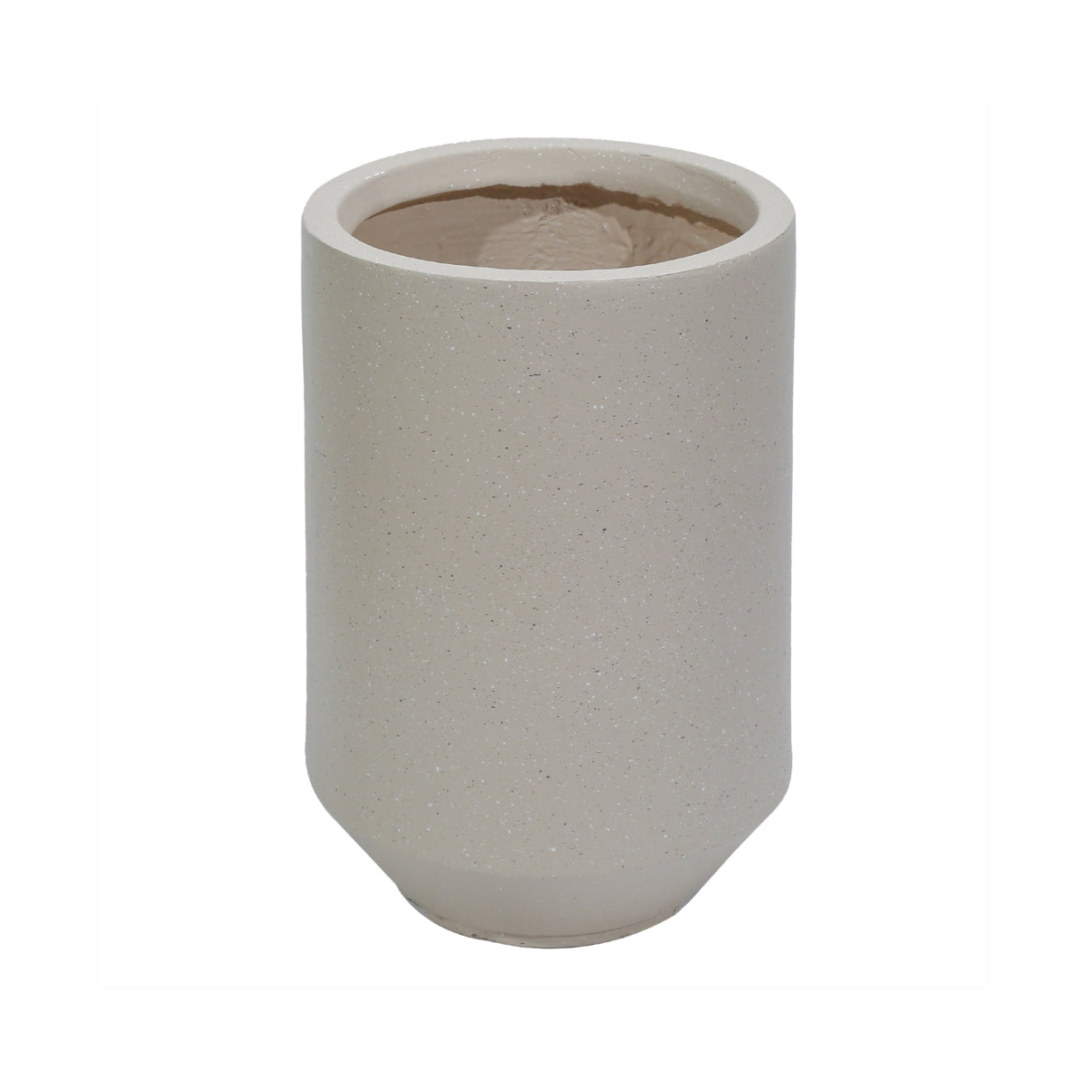 Ghiveci ecologic, Eco-friendly, Naimeed D6352, Mic, din materiale minerale, Crem, 28x25x25cm