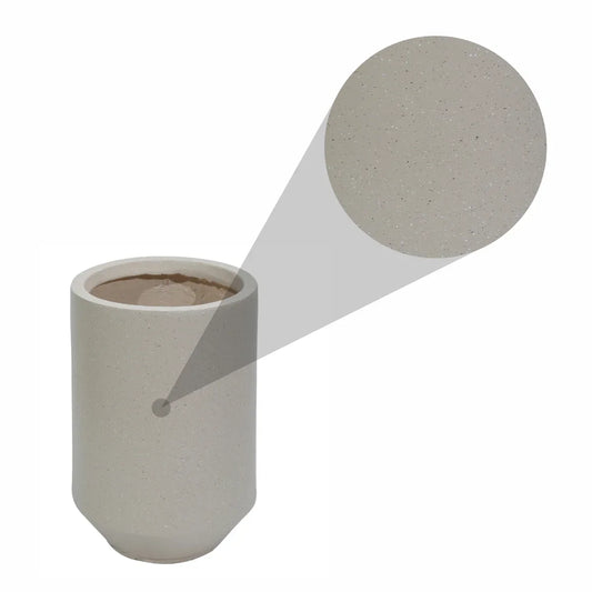 Ghiveci ecologic, Eco-friendly, Naimeed D6352, Mic, din materiale minerale, Crem, 28x25x25cm - 221.ro